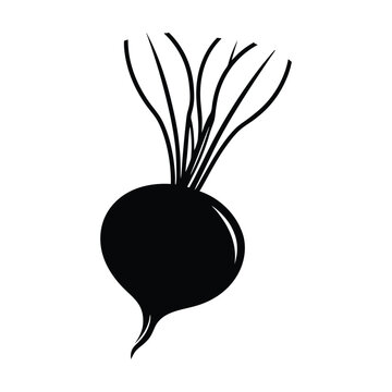 black beet silhouette on white background clip art preview