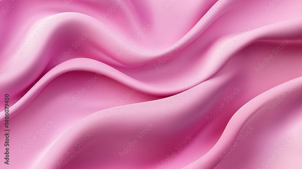 Poster close up shot of soft pink fabric with gentle folds and subtle shadows creating a smooth texture