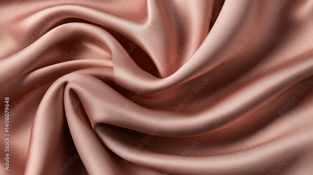 Poster close up of a soft pink fabric with elegant folds and smooth texture creating a luxurious backdrop