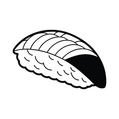 Vector Silhouette of Salmon Nigiri