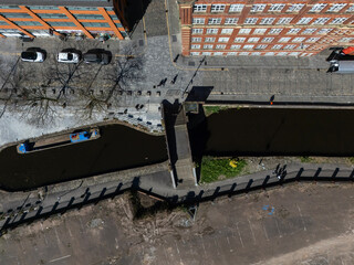 Directly Above Canal and Victorian Cotton Mill 