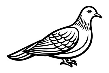 Fototapeta premium Dove Simple Line Art