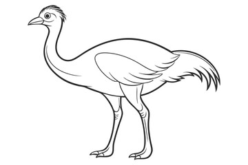 Fototapeta premium Emu Simple Silhouette Artwork