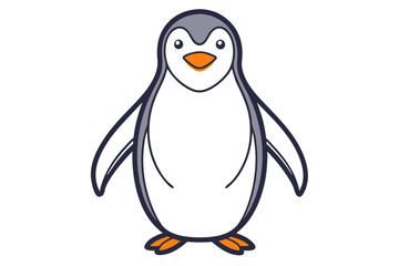 Fototapeta premium Penguin Simple Outline Artwork