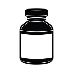 medicine bottle isolated on white background