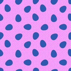 Easter eggs seamless spring pattern for wrapping paper and fabrics