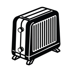 Isolated Electric Heater on White Background