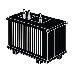 Isolated Electric Transformer on White Background