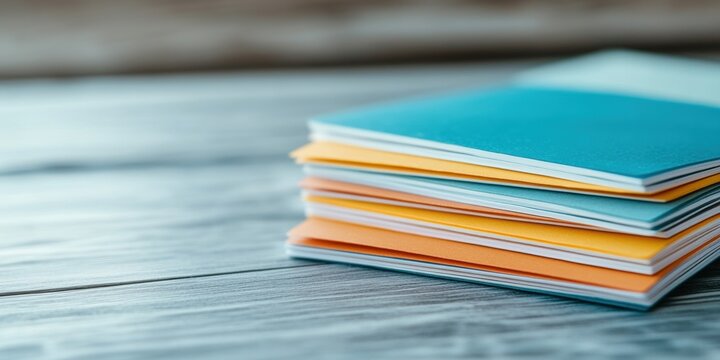 global awareness initiatives, table display of multilingual world refugee day educational leaflets, highlighting crisp typography and branding with soft shadows