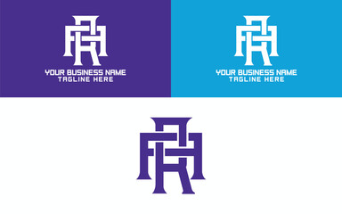 Initial letter RA Logo or AR overlapping, monogram logo design.