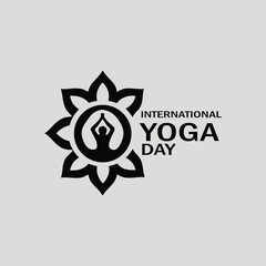 International Yoga Day Poster Woman Practicing Yoga Vector Design