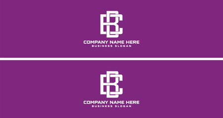 Unique Letter BC monogram Logo, Letter B and C Interlocking logo