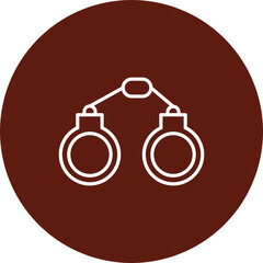 Arrest  Vector Line Circle Icon Design