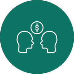 Corruption  Vector Line Circle Icon Design