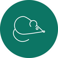 Rat  Vector Line Circle Icon Design
