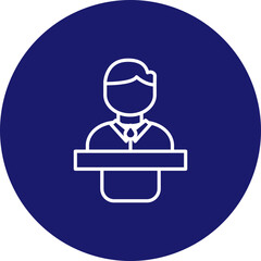 Speech  Vector Line Circle Icon Design