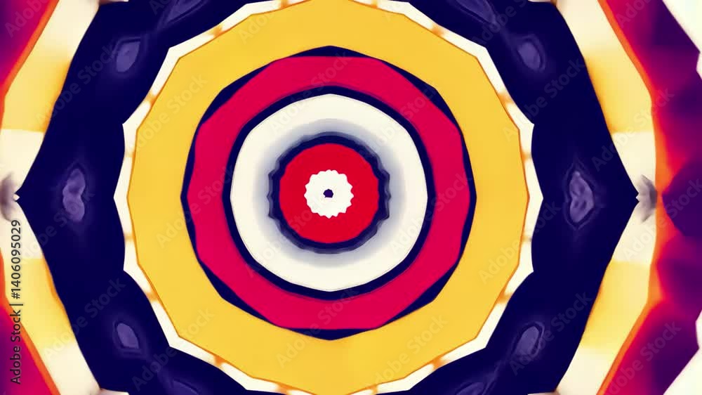 Aufkleber colorful mandala design with intricate patterns and vibrant hues for relaxation and creativity in ar