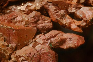 Nugget- natural formation of copper. High magnification microphotography, scale 10X.