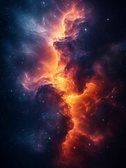 Obraz premium Exoplanet, other galaxies, sci-fi worlds, rings of debris surrounding a planet. Universes. Ai generative 