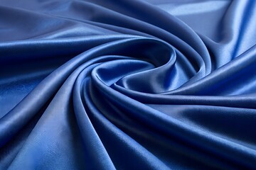 Obraz premium Luxurious Silk Texture: A close-up view of a silky blue fabric, its delicate texture and intricate folds create a sense of luxury and elegance. The fabric's subtle sheen captures the light.