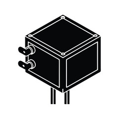 Isolated Junction Box on White Background