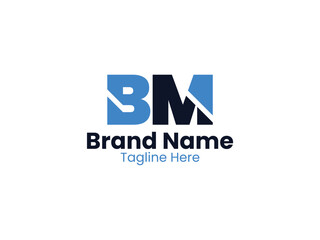 Creative modern initial letter BM logo vector