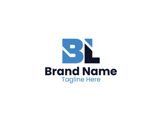 Creative modern initial letter BL logo vector