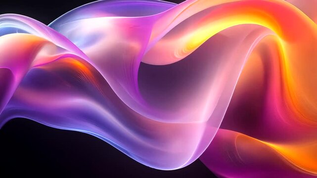 Abstract colorful smoke swirls flowing, dark background, digital art, website header