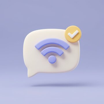 3D wireless network icon