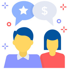 Happy Couple Discussing Finances and Rewards Program