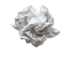 crumpled paper isolated on white