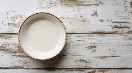 Coconut Chutney in a White Ceramic Bowl with Brown Spot