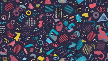 seamless pattern with colorful numbers