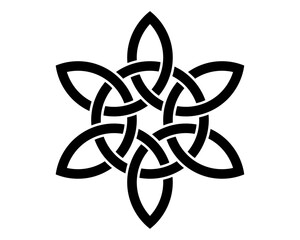 celtic knot trinity endless vector on white background for tattoo symbol religion icon logo. vector illustration