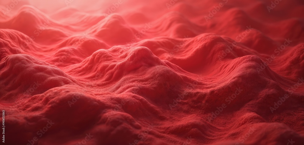 Poster abstract red background with wavy texture. digital art design. perfect for modern poster templates. 