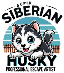 Siberian Husky, SVG File, PNG File, Print on Demand, T-shirt, Mugs, Hoodie, Stickers, Posters, Wall Frame, Dog Lover