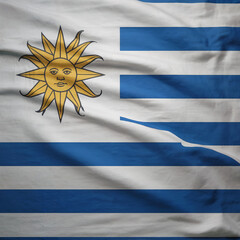 Fototapeta premium flag texture Uruguay