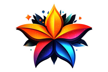 Fototapeta premium Geometric precision star logo symmetrical sharp edges focusing on clarity and structure offering ample copy space for versatile branding, isolated transparent background, PNG CUT OUT