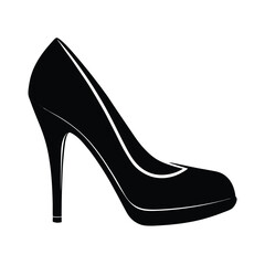 high heels silhouette vector