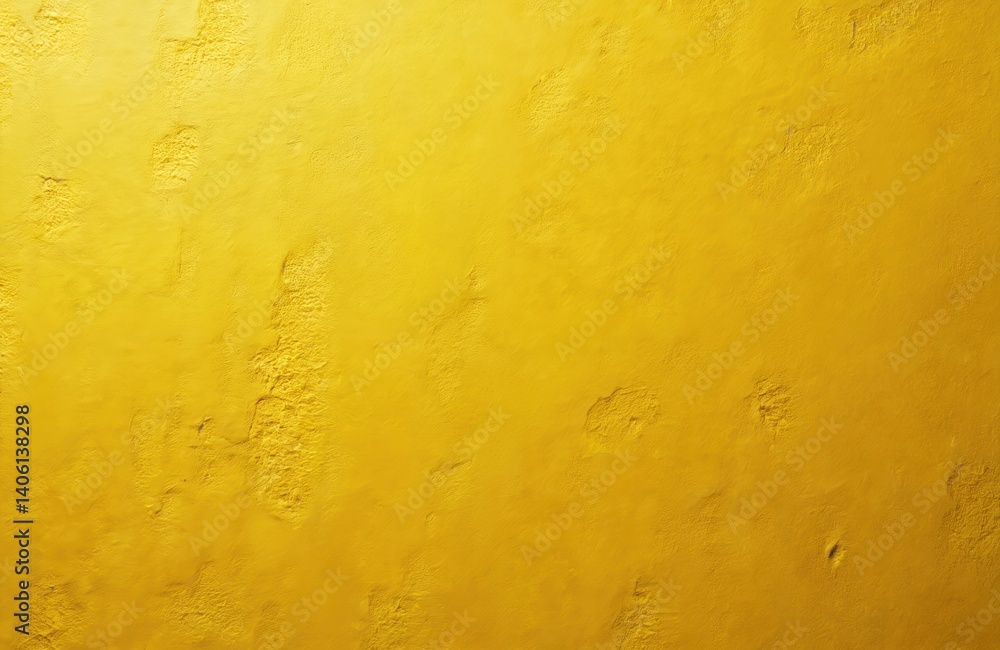 Poster yellow wall texture background with plaster effect. surface with imperfections, rough texture, golde
