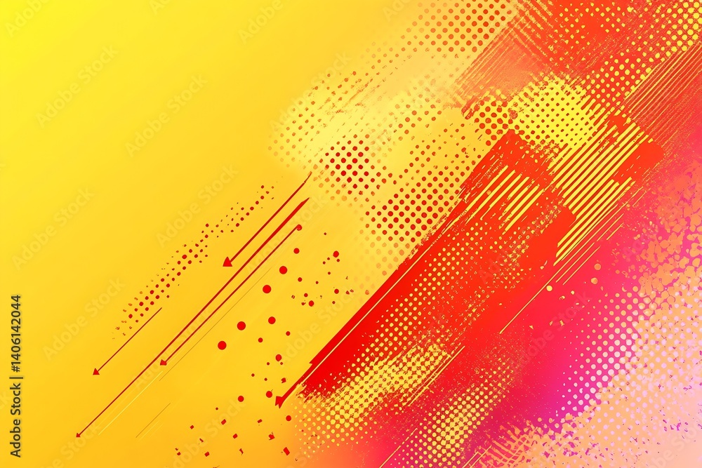 Poster Vibrant abstract background with striking colors and dynamic shapes for eye-catching designs : Generative AI