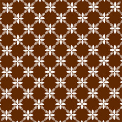 Abstract floral design pattern with leaf elements. Used for design surfaces, fabrics, textiles and paper.