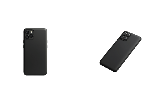 Sleek smartphone design showcasing modern technology and triple camera system from four angles 3d
