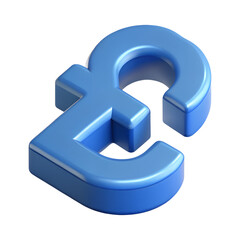 Sign of pound sterling icon in isometric 3d style isolated on white background. Money symbol