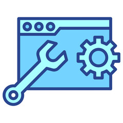 Maintance Blue Outline icon