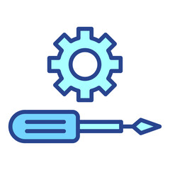 Maintance Blue Outline icon