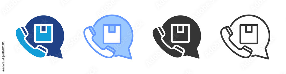 Poster customer service icon set multiple style collection