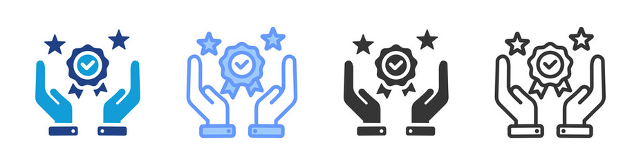 Brand Loyalty icon set multiple style collection