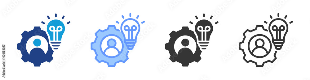 Poster Knowledge icon set multiple style collection