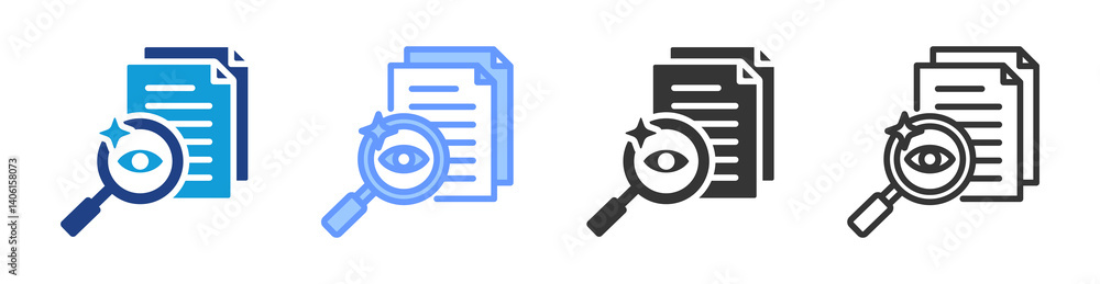 Poster Transparency icon set multiple style collection